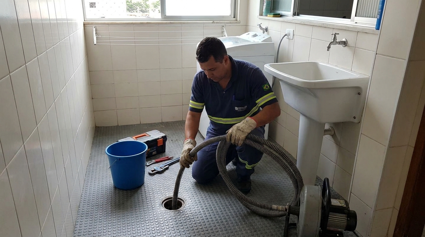Desobstrução na Cozinha no Codim, Campos dos Goytacazes‑RJ